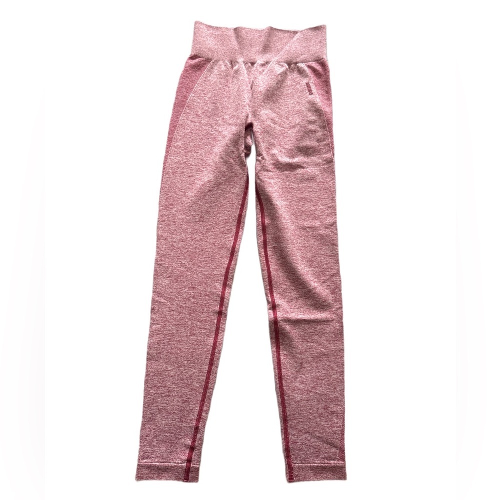 Gymshark Waist Spellout Seamless Legging Heathered Red Small